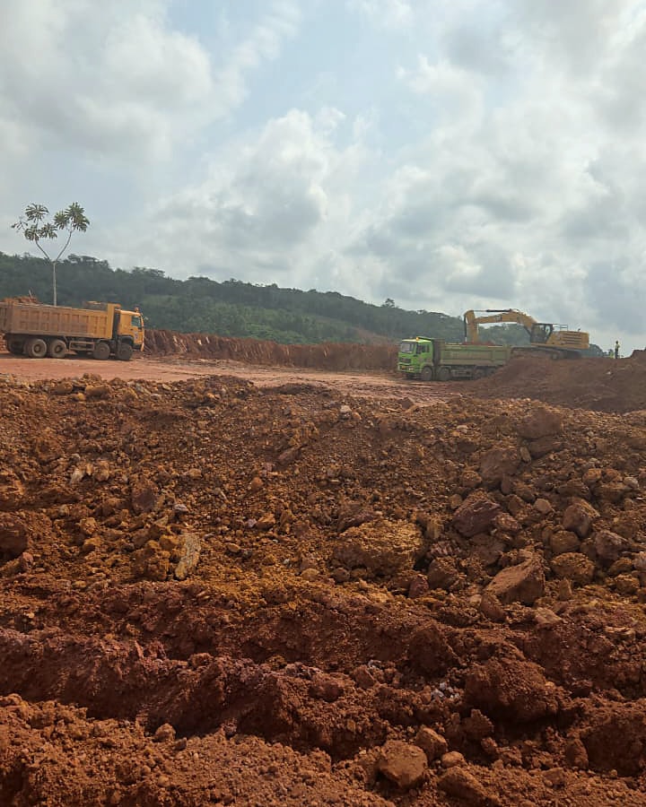 Earthmoving operations across the mine site